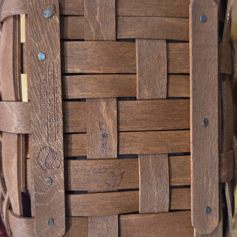 Longaberger Handwoven Sort/Store Bussines Card Basket - Picture 5 of 5